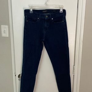 Brand Banana Republic Premium Denim. Size 27. Color dark blue denim.